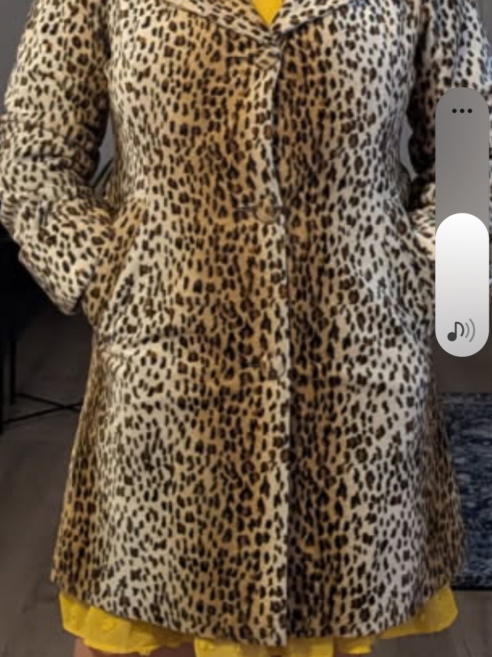 Stop Staring Leopard-Print Pea Coat in Tan & Black